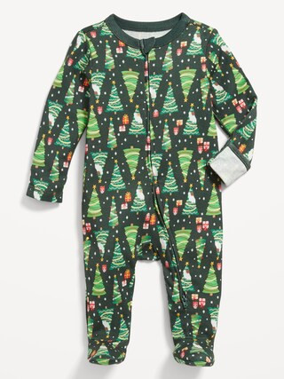 2-Way-Zip Printed Sleep &amp;amp; Play Footed One-Piece for Baby | Old Navy (CA)