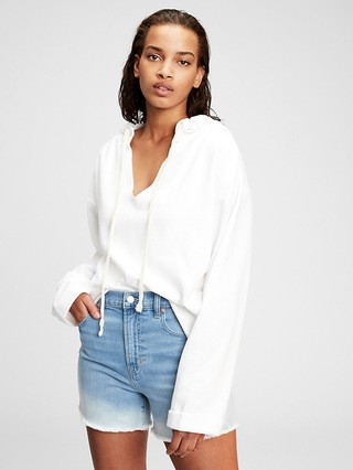 Vintage Soft Cropped V-Neck Hoodie | Gap (US)