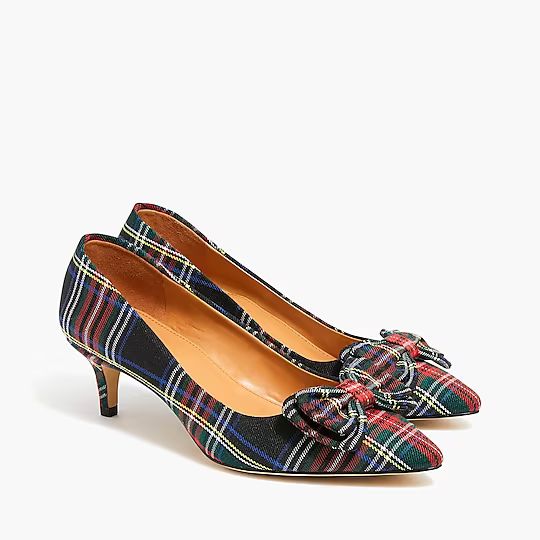 Tartan Esme kitten heels | J.Crew Factory