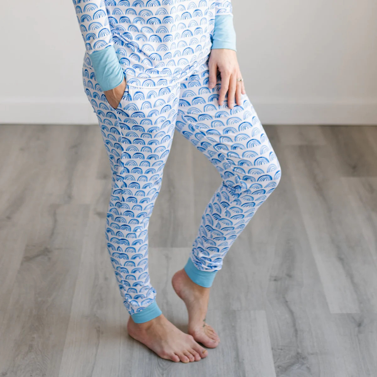 Blue Rainbows Women's Pajama Pants | Little Sleepies