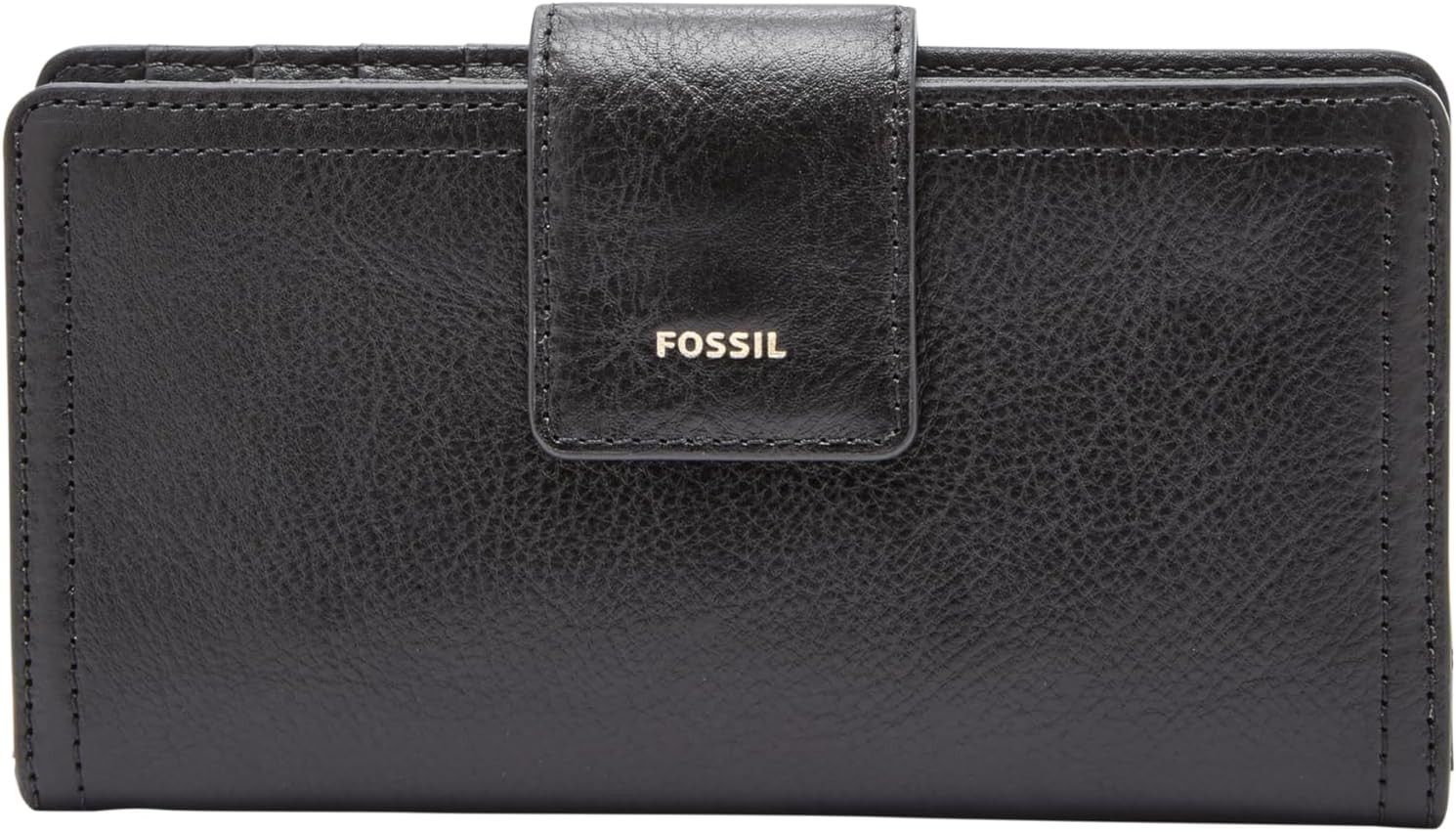Fossil Women's Logan Leather Wallet RFID Blocking Tab Clutch, Black (Model: SL7830001) | Amazon (US)