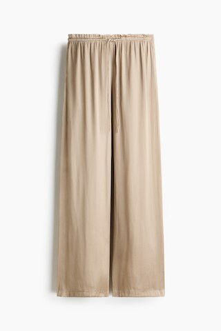 H & M - Satin Drawstring Pants - Beige | H&M (US + CA)