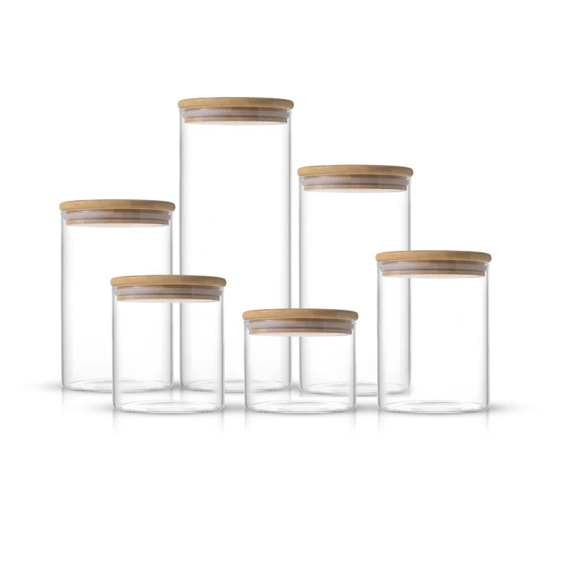JoyJolt 6-Piece Glass Storage Jars with Airtight Lids & Reviews | Wayfair | Wayfair North America