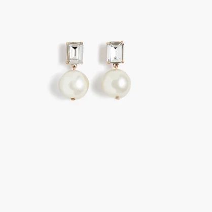 Gem pearl earrings | J.Crew US