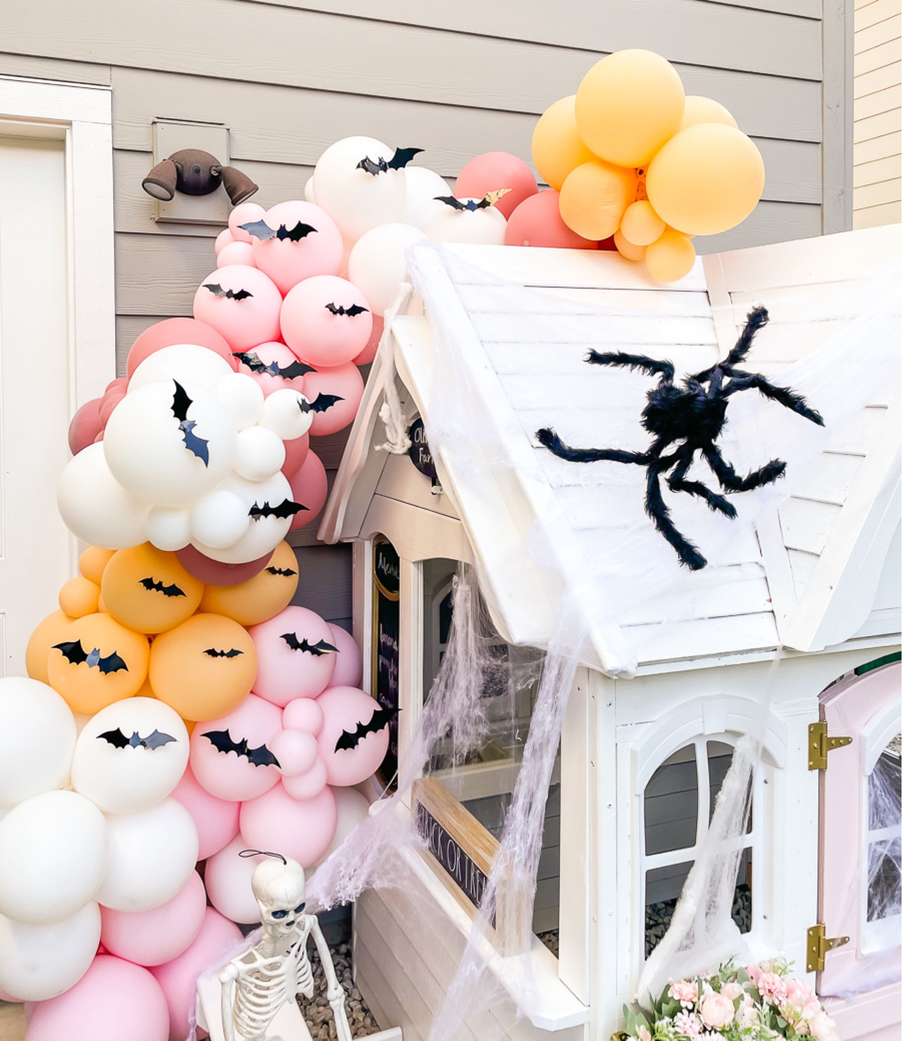 Playhouse halloween Decor! 

halloween decor, halloween essentials, toddler halloween decor, pink halloween, skeletons, balloons, spiders, bats, target halloween mats, lanterns, halloween festive #LTKHalloween

#LTKHome #LTKSeasonal #LTKKids