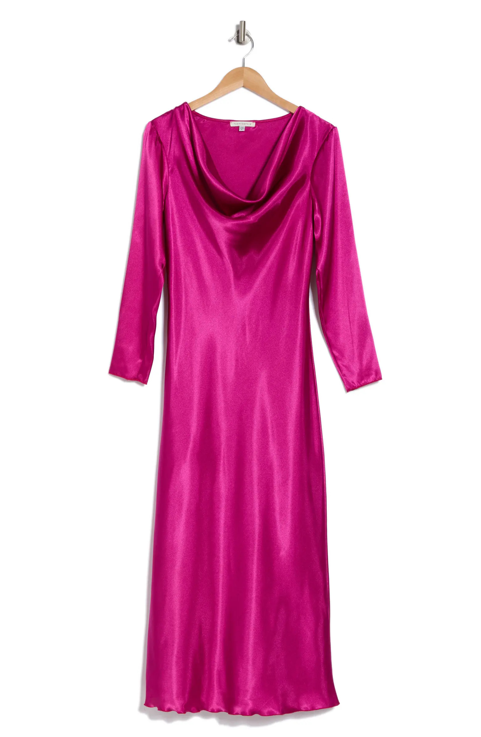 Long Sleeve Satin Dress | Nordstrom Rack