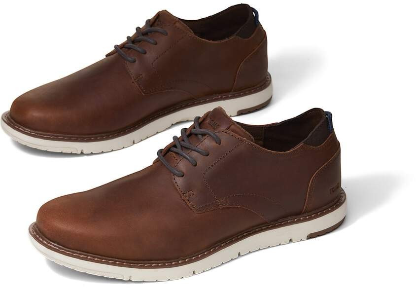 Brown Leather Mens Oxford Navi Dress Shoes | TOMS | TOMS (US)