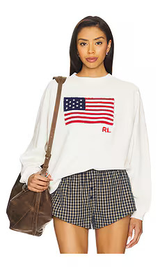 Polo Ralph Lauren Loopback Crew Sweatshirt in Nevis from Revolve.com | Revolve Clothing (Global)