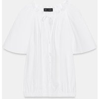 Zara - Ruffled Romantic Blouse - White - M - Woman | Zara US
