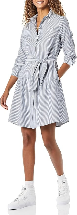 Amazon Essentials Women's Mini Feminine Flannel Shirt Dress | Amazon (US)