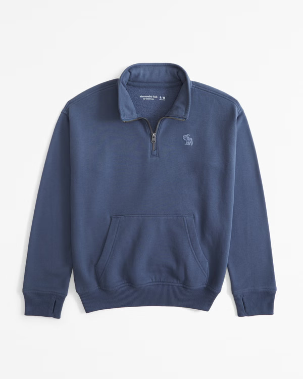 essential icon quarter-zip sweatshirt | Abercrombie & Fitch (US)