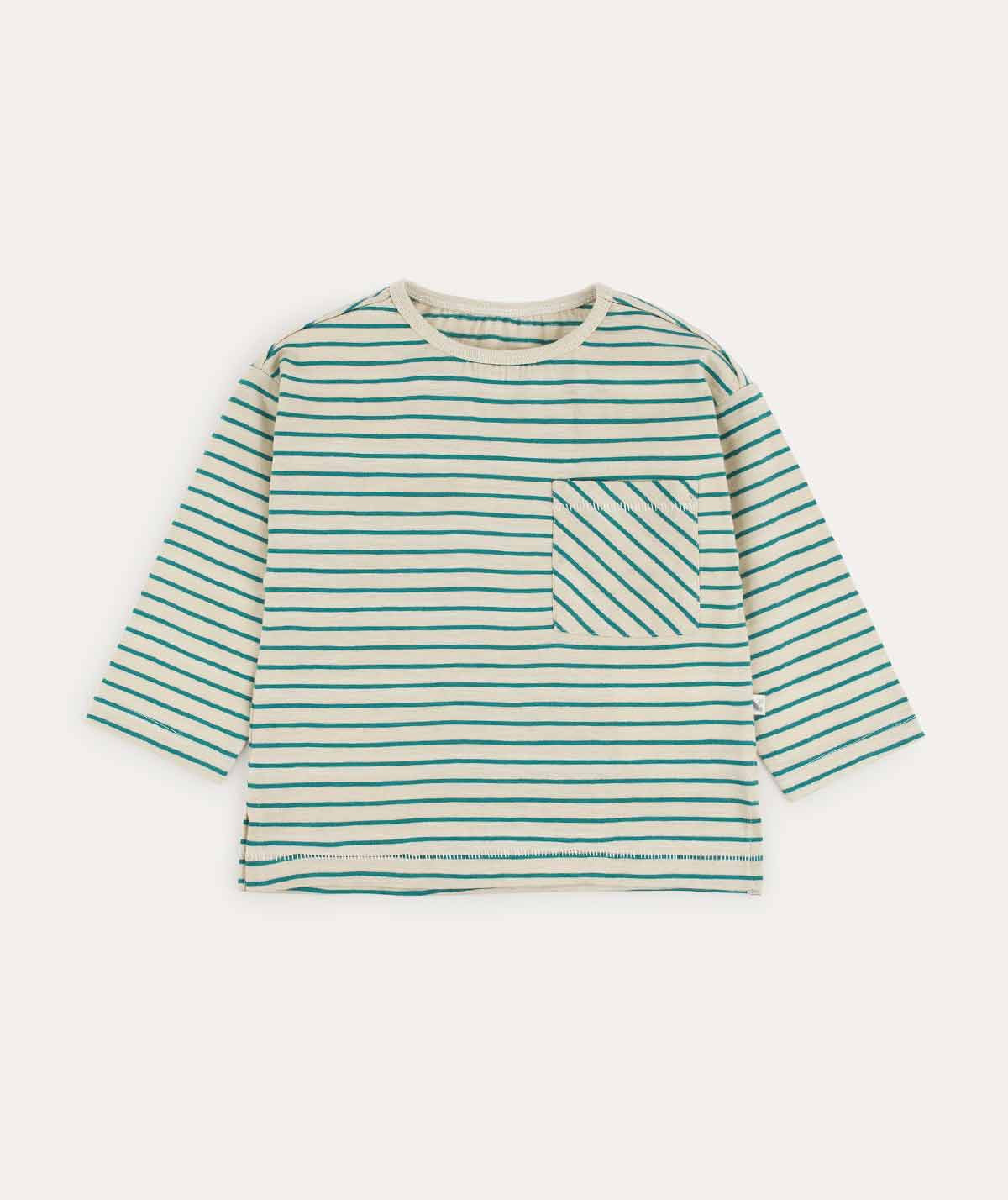 Striped Raglan Tee - Jade Stripe | KIDLY