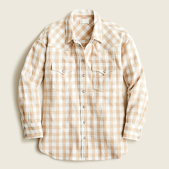Relaxed-fit shirt jacket in buffalo check | J. Crew US