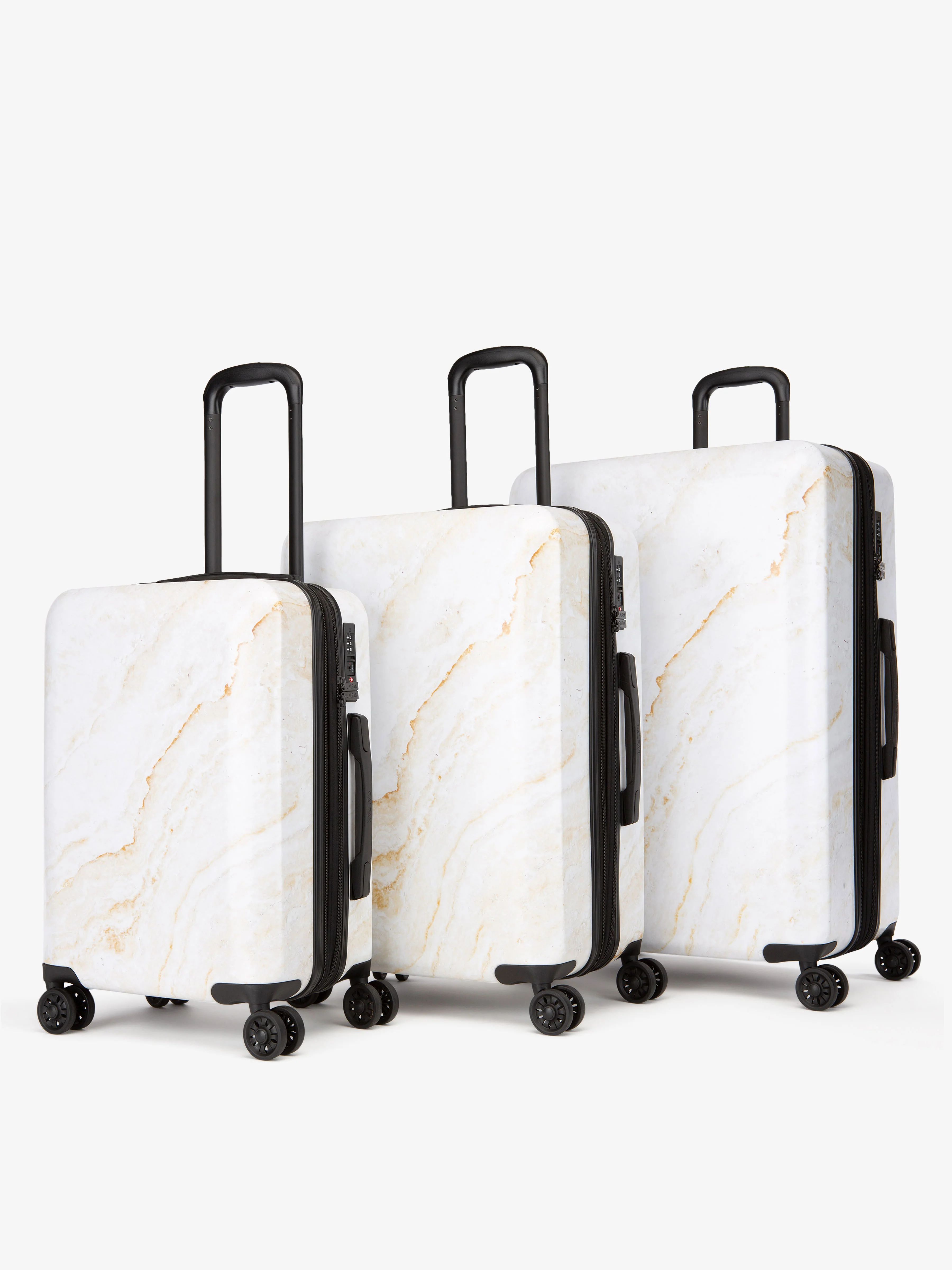 Gold Marble 3-Piece Luggage Set | CALPAK | CALPAK Travel
