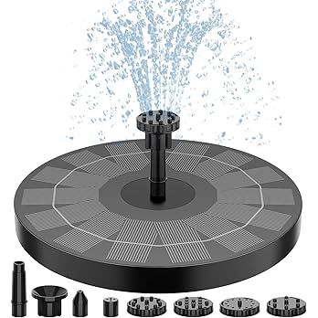 AISITIN 2.5W Solar Bird Bath Fountain Pump, Solar Fountain Pump for Bird Bath with 6 Nozzles, 6.7... | Amazon (US)