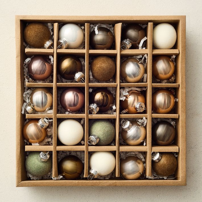 Small Glass Ball Ornaments (Set of 25) - Neutrals | West Elm (US)