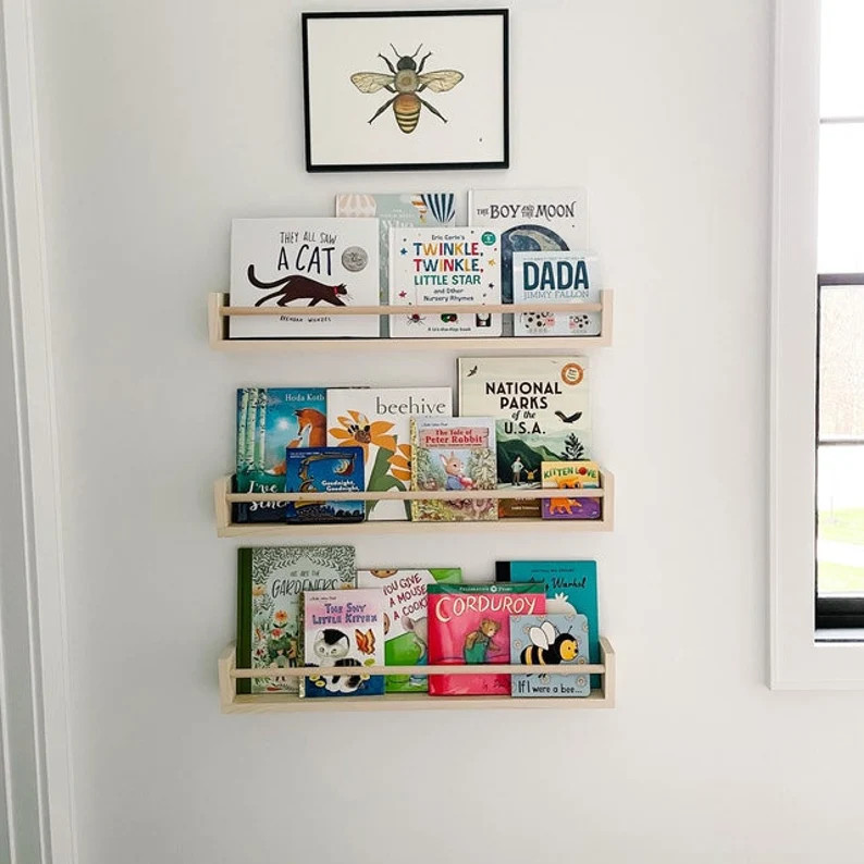 Nursery Bookshelf, Nursery Shelves, Children's Bookshelves, Floating Shelves, Bookshelves, Kid's ... | Etsy (ES)