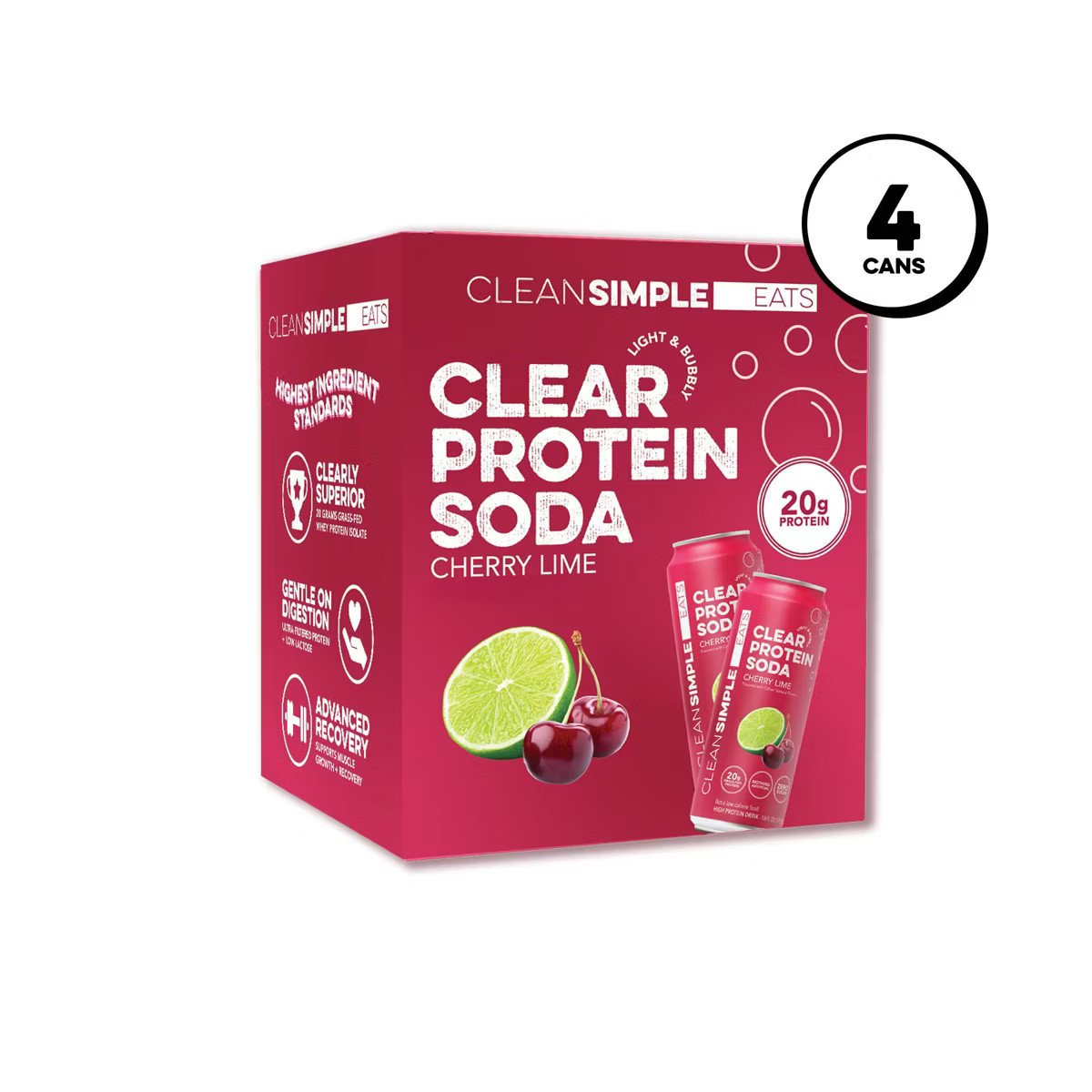 Clean Simple Eats Clear Protein Soda | Target