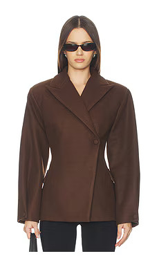 ALL THE WAYS Avyanna Blazer in Dark Brown from Revolve.com | Revolve Clothing (Global)