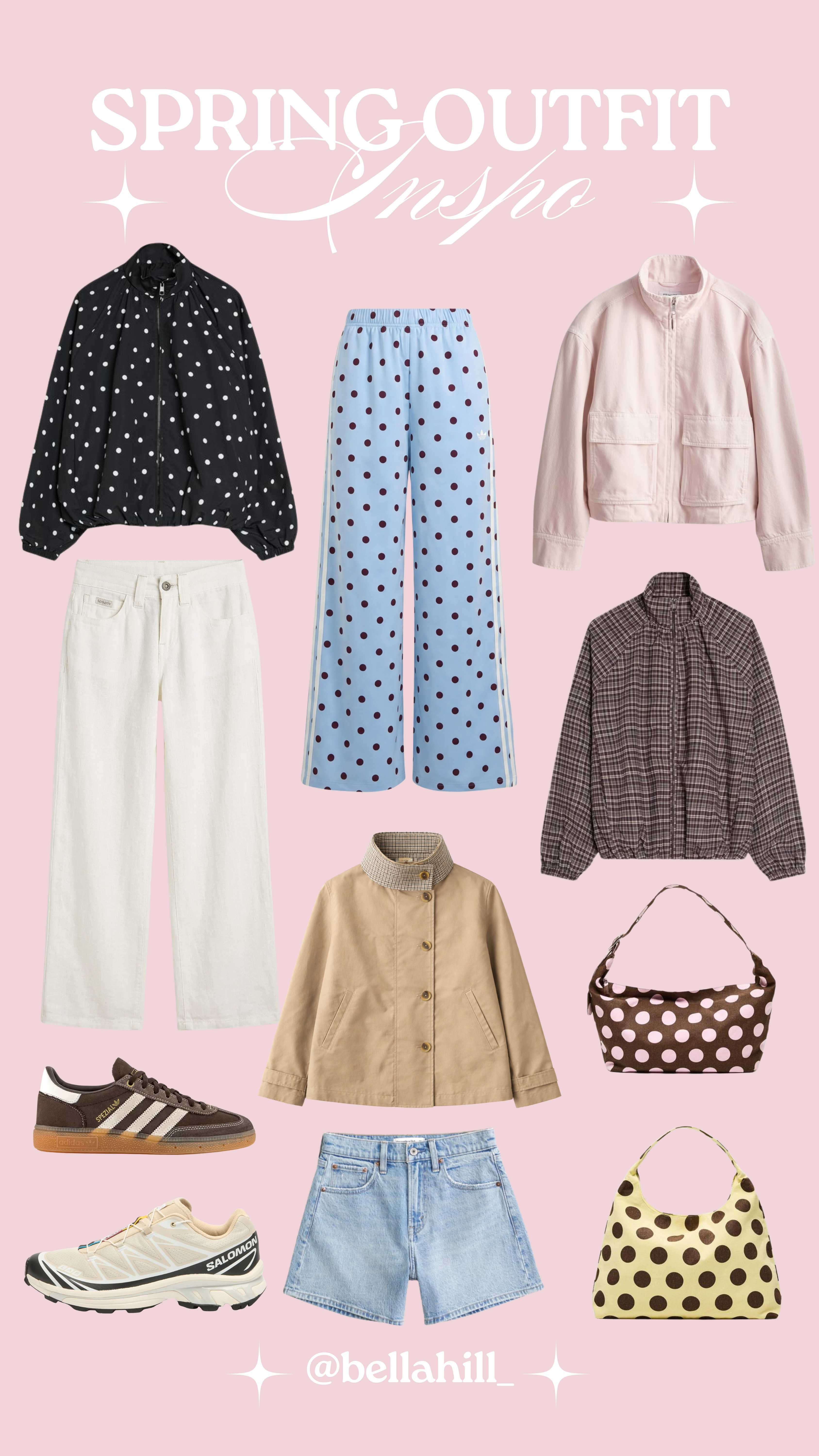 Spring outfit inspo ⭐️

polka dots, track pants, joggers, high neck jacket, utility jacket, denim jacket, check jacket, cropped trench, adidas trainers, salomons  

 

#LTKuk #LTKspring #LTKjeans