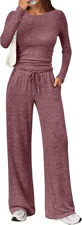 LILLUSORY Womens 2 Piece Matching Lounge Sets 2025 Fall Fashion Knit Sweater Airport Travel Vacat... | Amazon (US)