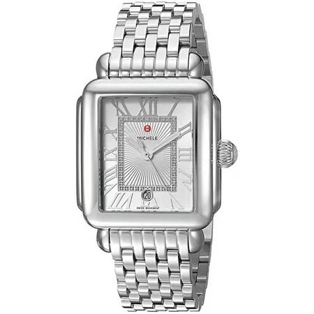 Michele Women's Deco Madison Diamond Silver 33mm Watch MWW06T000141 | Walmart (US)