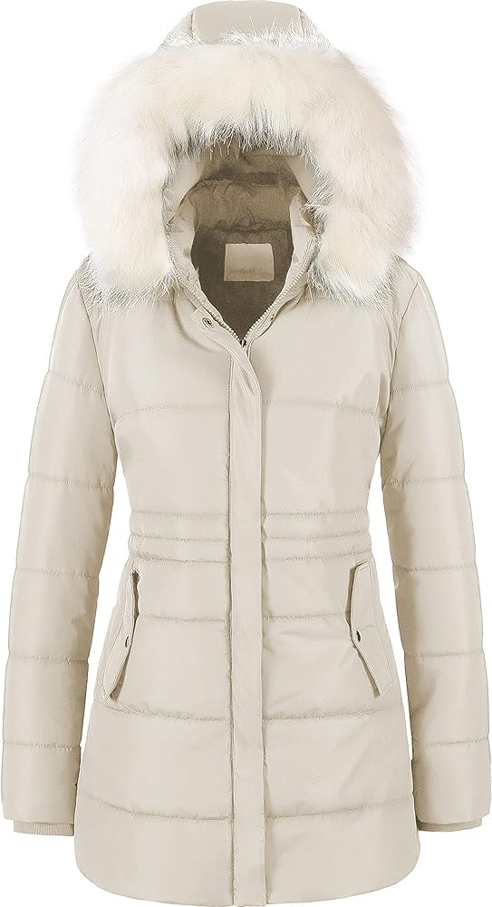 Chrisuno Women's Winter Warm Coats Puffer Jacket Long Drawstring Waterproof Snow Parka With Remov... | Amazon (US)