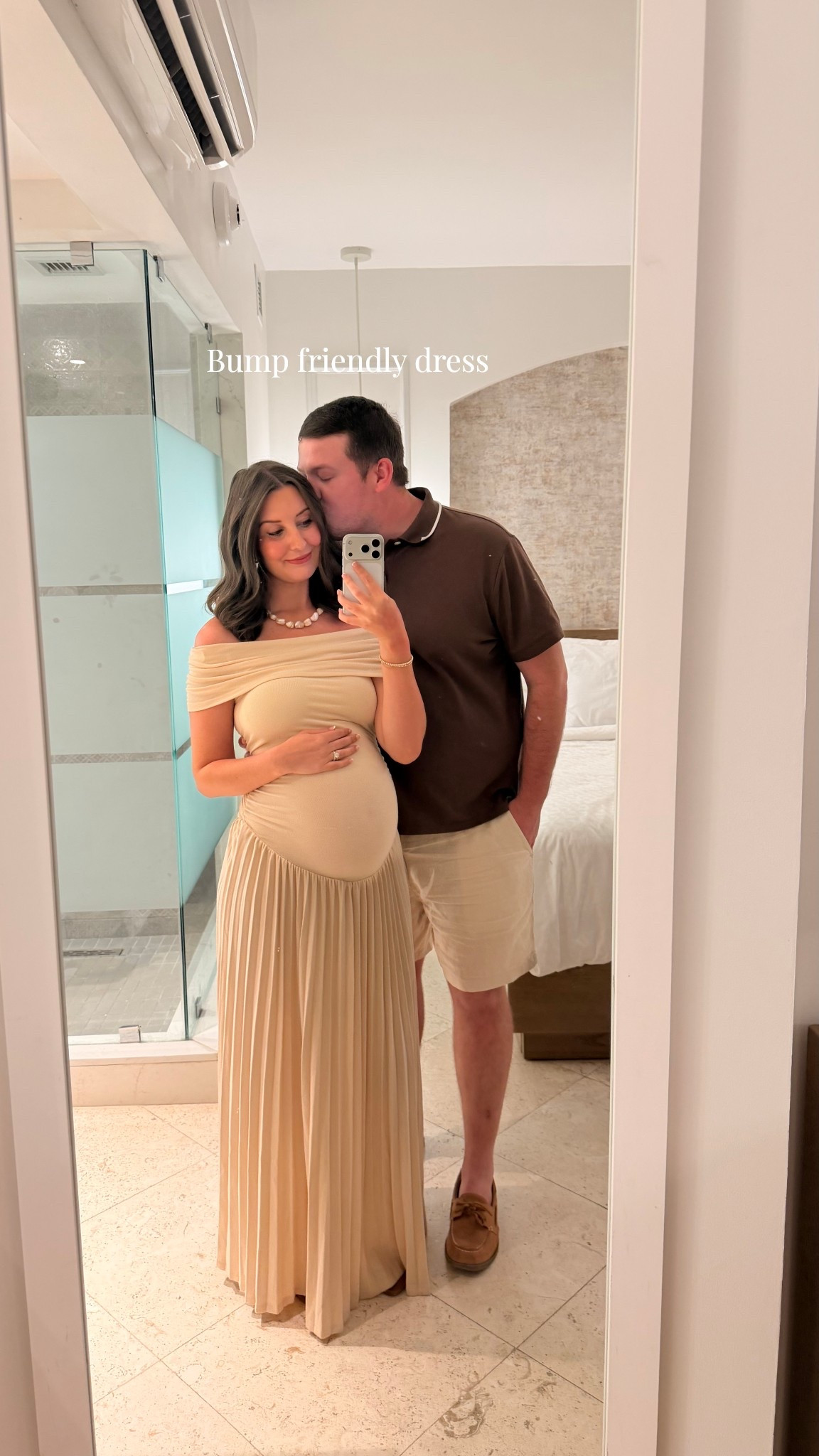 Babymoon outfit, pregnancy dress, bump friendly dress perfect for baby shower, gender reveal or vacation🤍 

#LTKBump #LTKootd