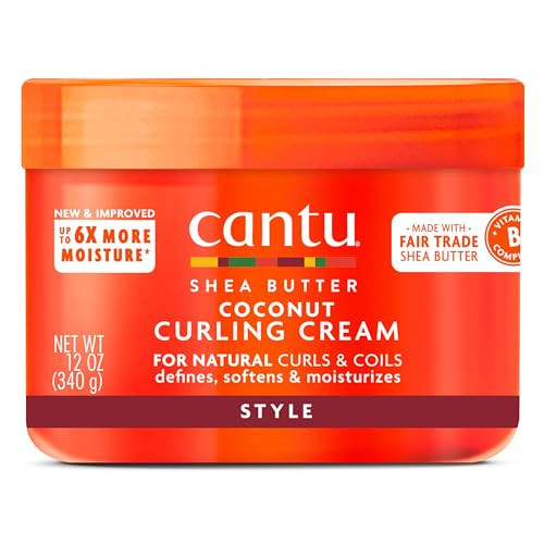 Cantu Coconut Curling Cream with Shea Butter for Natural Hair, 12 oz | Amazon (US)