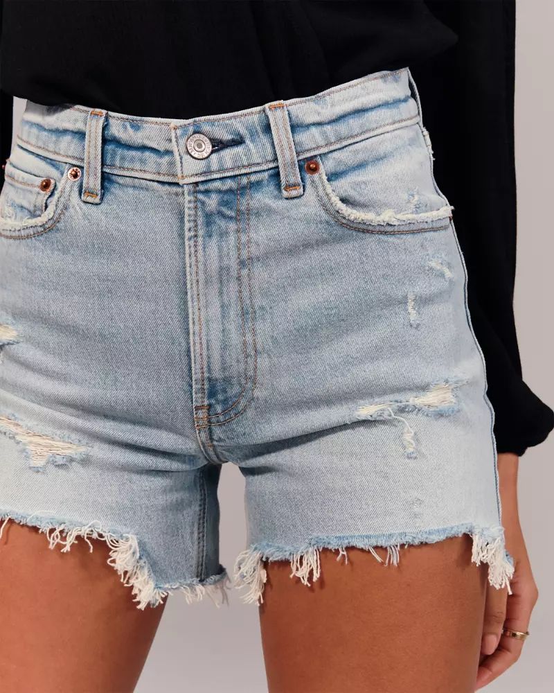 High Rise 4 Inch Mom Shorts | Abercrombie & Fitch US & UK