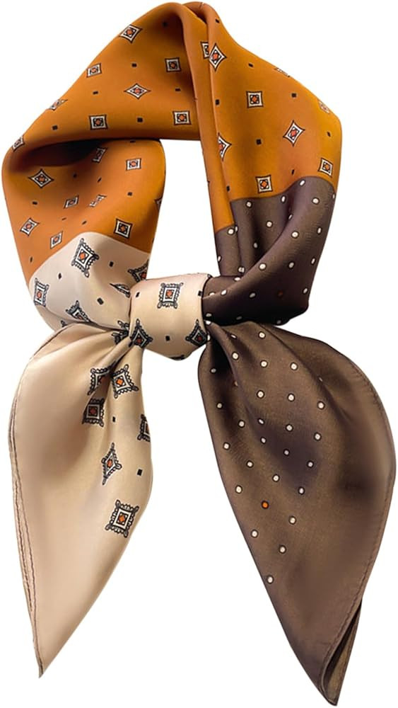 Silky Scarf for Women Lightweight Satin Bandanas Neck Hair Wrap For Sleeping Head Scarves 27.5" | Amazon (US)