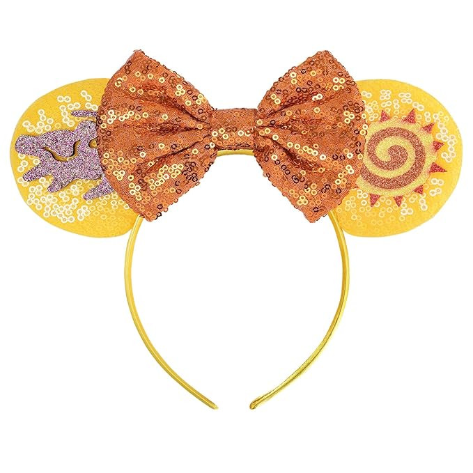Seamoy Sequin Simba Minnie Ears Headband, Lion King Mickey Ears, Animal Kingdom Park ears Princes... | Amazon (US)