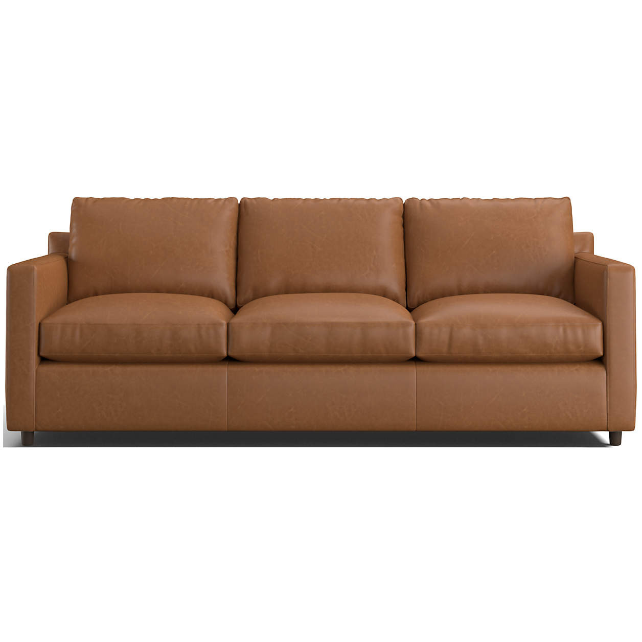 Barrett II 91" Leather Track Arm Sofa + Reviews | Crate & Barrel | Crate & Barrel