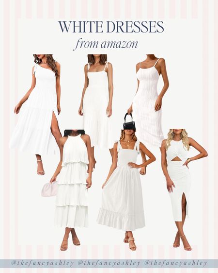 Great white dress options from
Amazon! 

#LTKFindsUnder50 #LTKStyleTip #LTKSeasonal