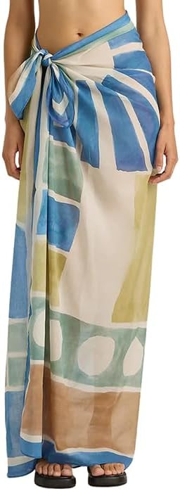 Fiona Jolin Women's 2026 Sarong Pareo Cotton Beach Coverups Lightweight Wrap Skirt Boho Printed B... | Amazon (US)