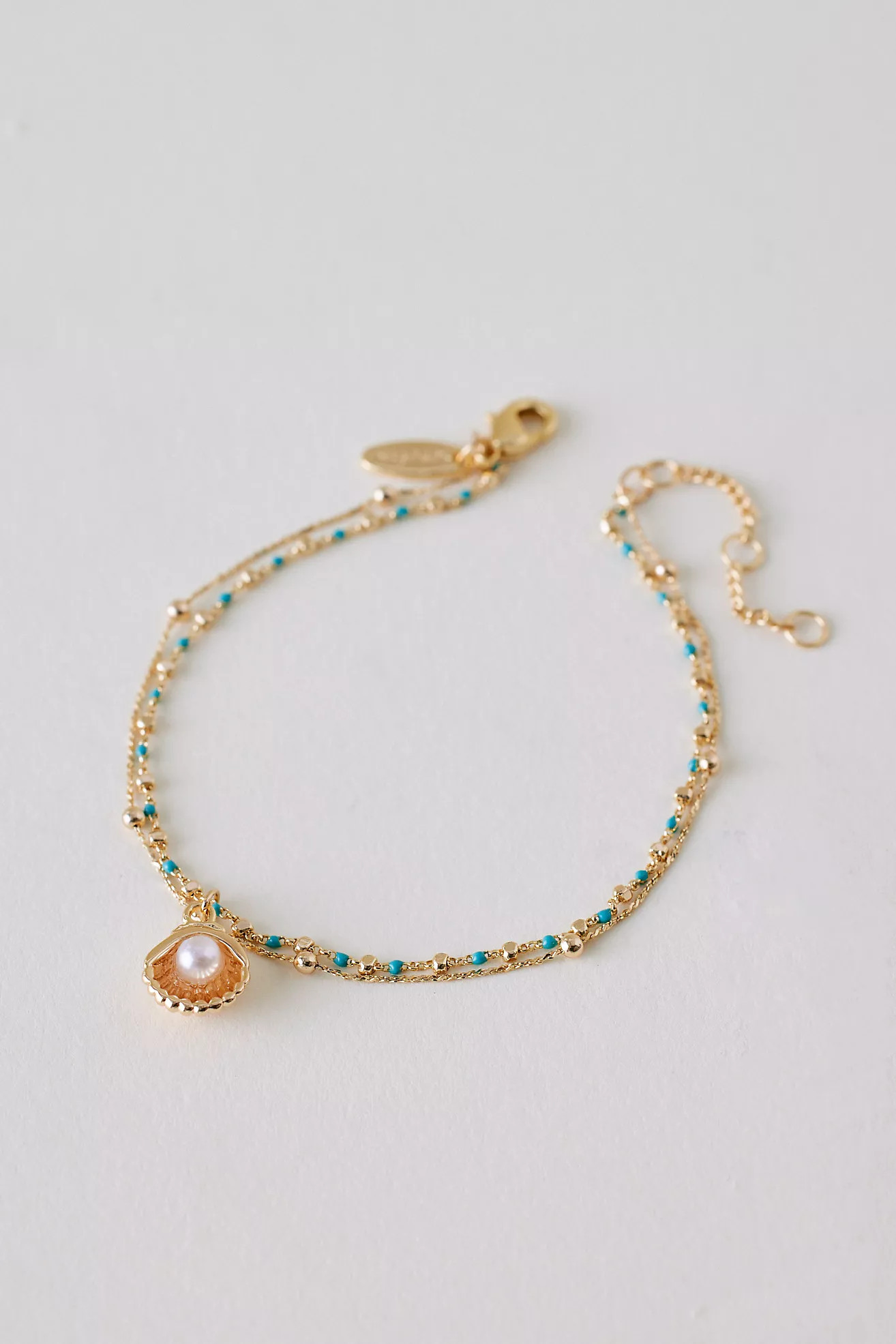 Gold-Plated Shell Charm Bracelet | Anthropologie (UK)
