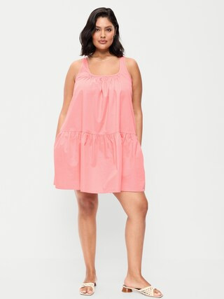 Sleeveless Drop-Waist Swing Mini Dress | Old Navy (US)