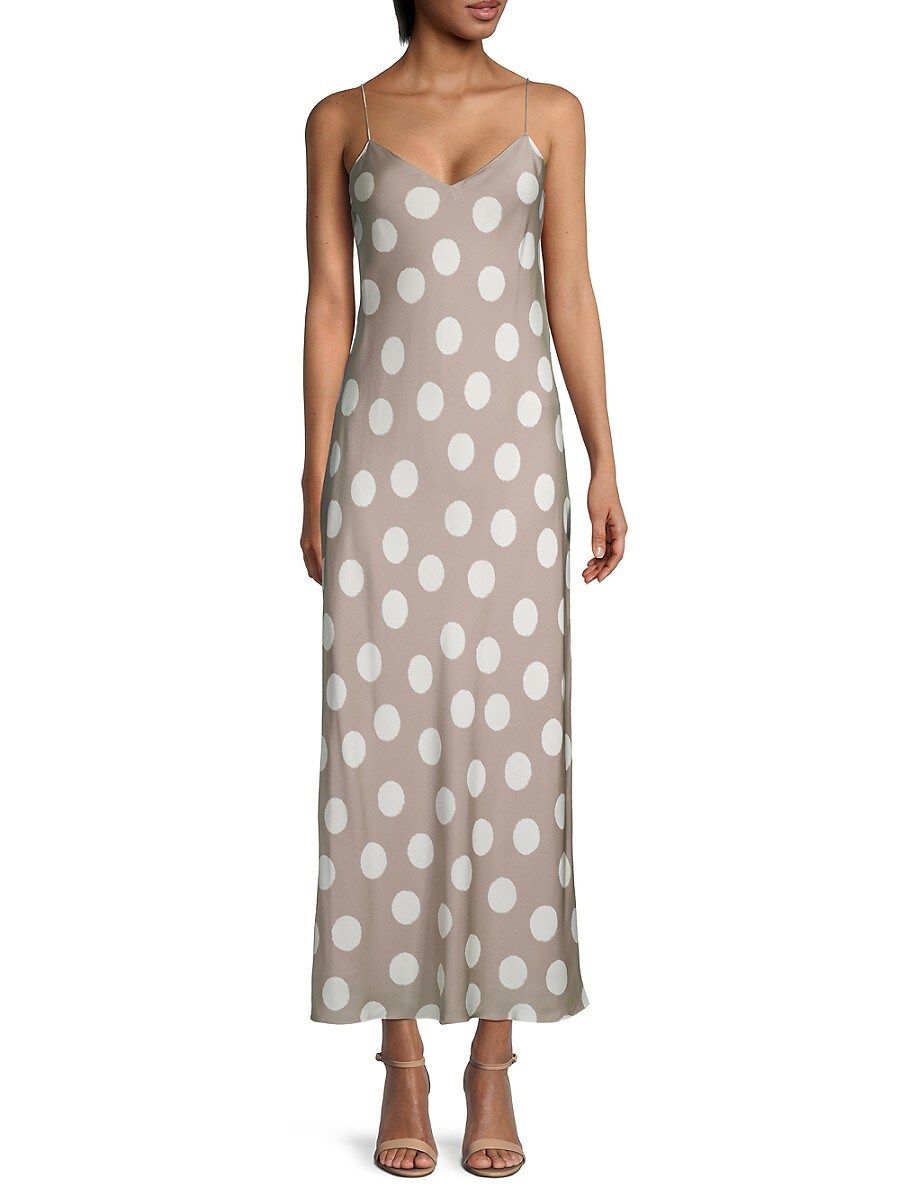 Theory Women's Polka Dot Silk Slip Dress - Mushroom Multi - Size 00 | Saks Fifth Avenue OFF 5TH