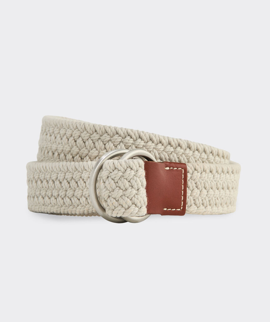 Washed Braided Rope D-Ring Belt | vineyard vines