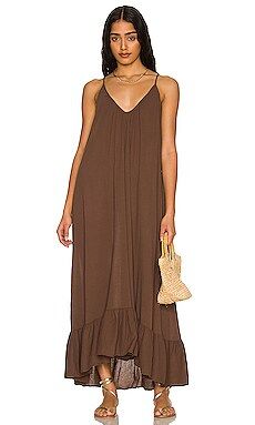 9 Seed Paloma Maxi Dress in Chocolate from Revolve.com | Revolve Clothing (Global)