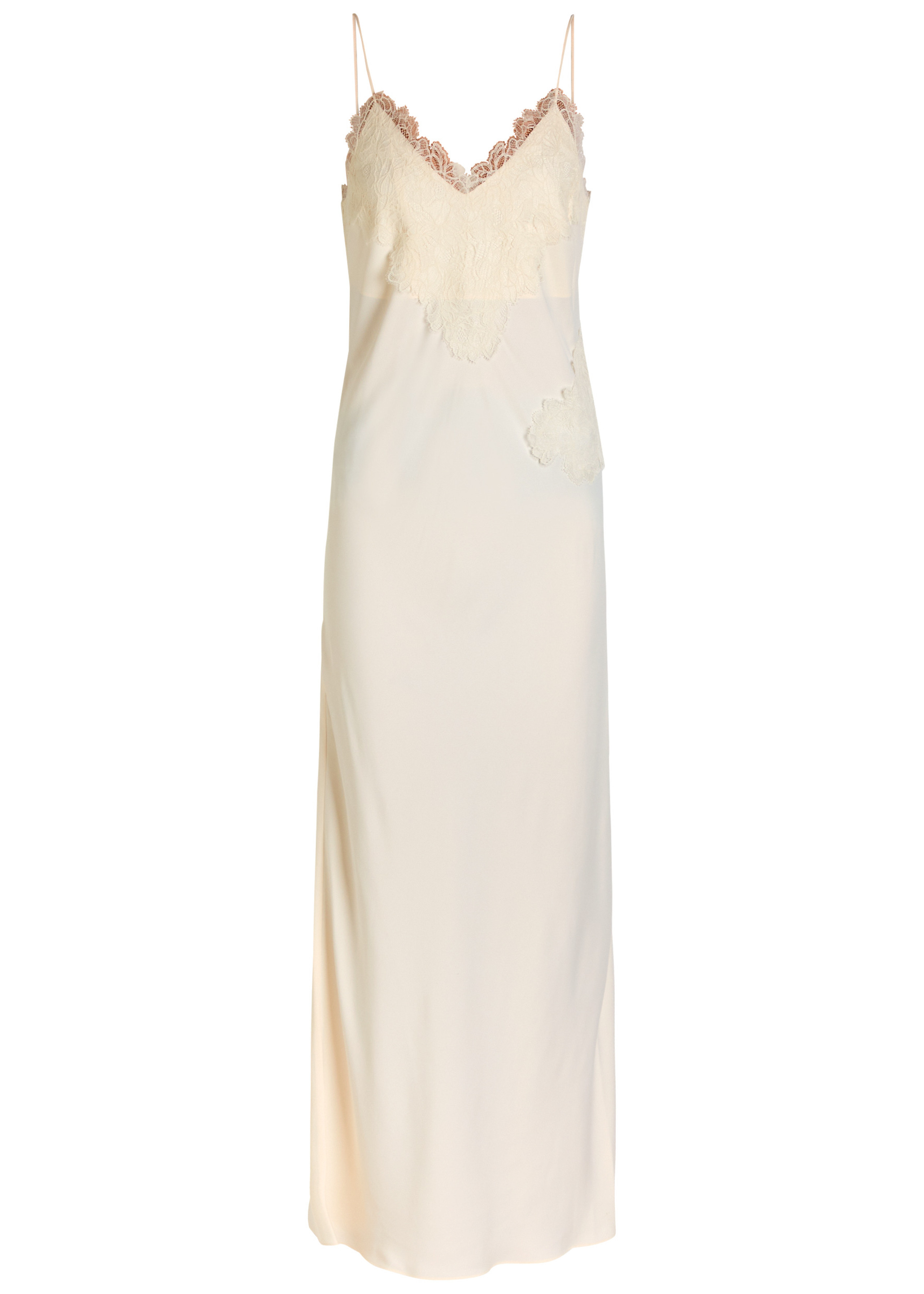 Lace-appliquéd satin maxi slip dress | Harvey Nichols