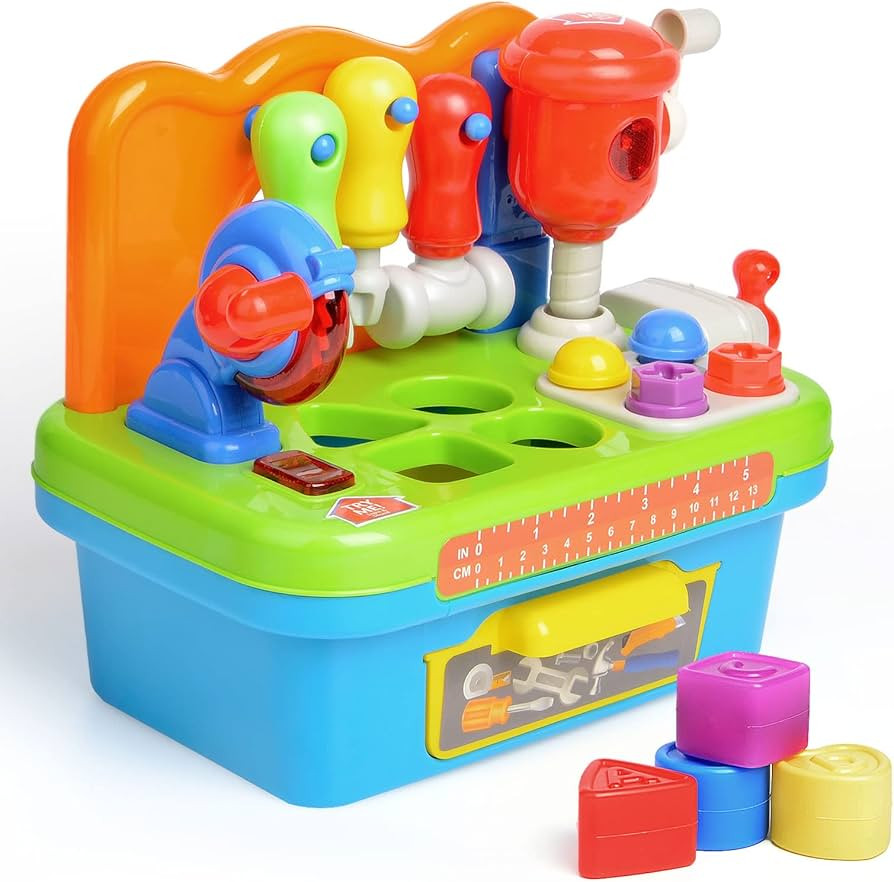 COVTOY Toddler Tool Set 1-2 Year Old, Toddler Toys Age 1-2 with Shape Sorter, Baby Tools Set for ... | Amazon (US)