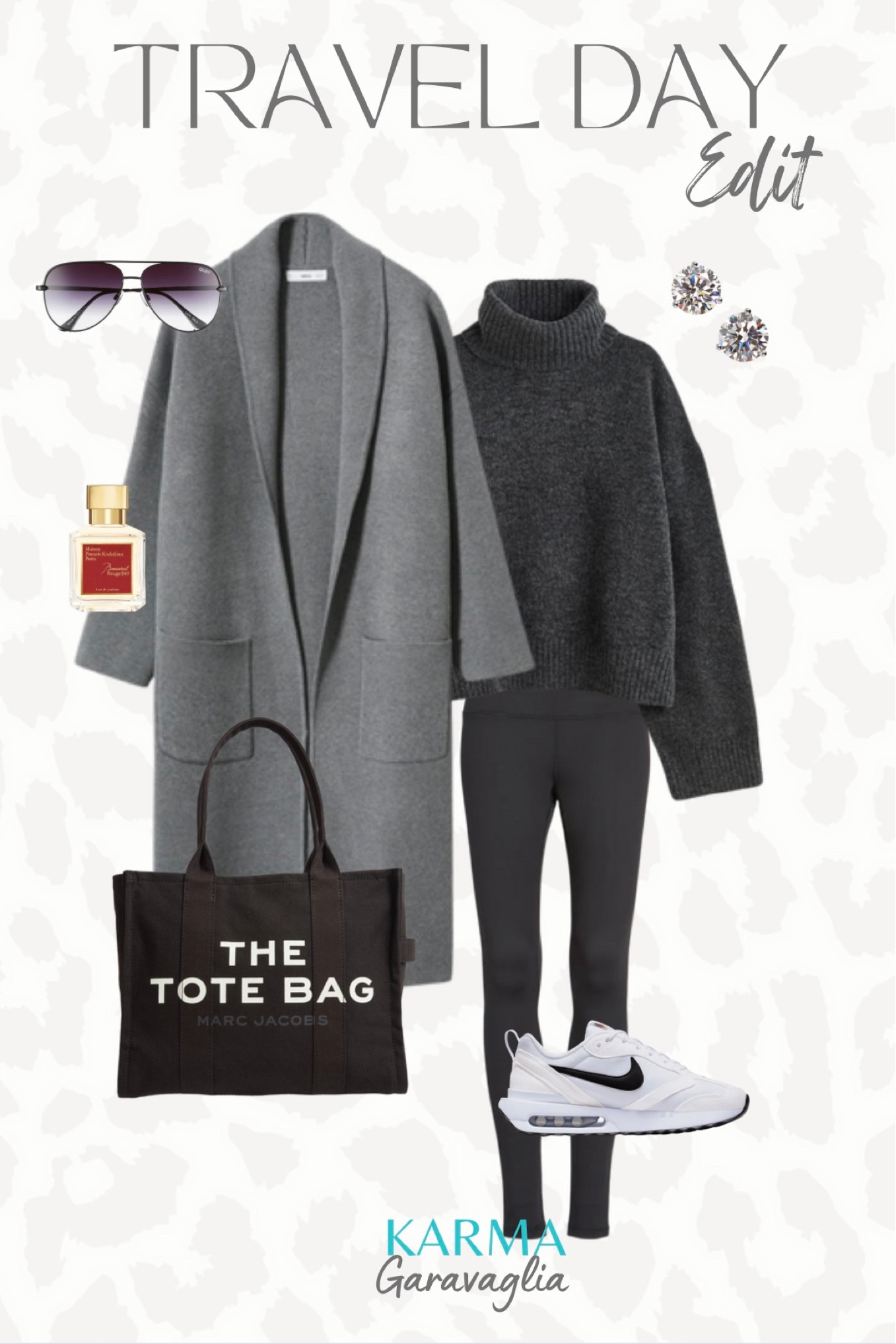 Travel outfit, Airport outfit, coatigan, Mango coatigan, coat, Spring coat, turtleneck sweater, leggings, Athleisure, stud earrings, fragrance, Quay sunglasses, Quay bestsellers, high key sunglasses, Marc Jacobs tote bag, Nike sneakers, sneakers 

Follow me for more fashion finds, beauty faves, lifestyle, home decor, sales and more! So glad you’re here!! XO!!

#LTKunder100 #LTKtravel #LTKstyletip