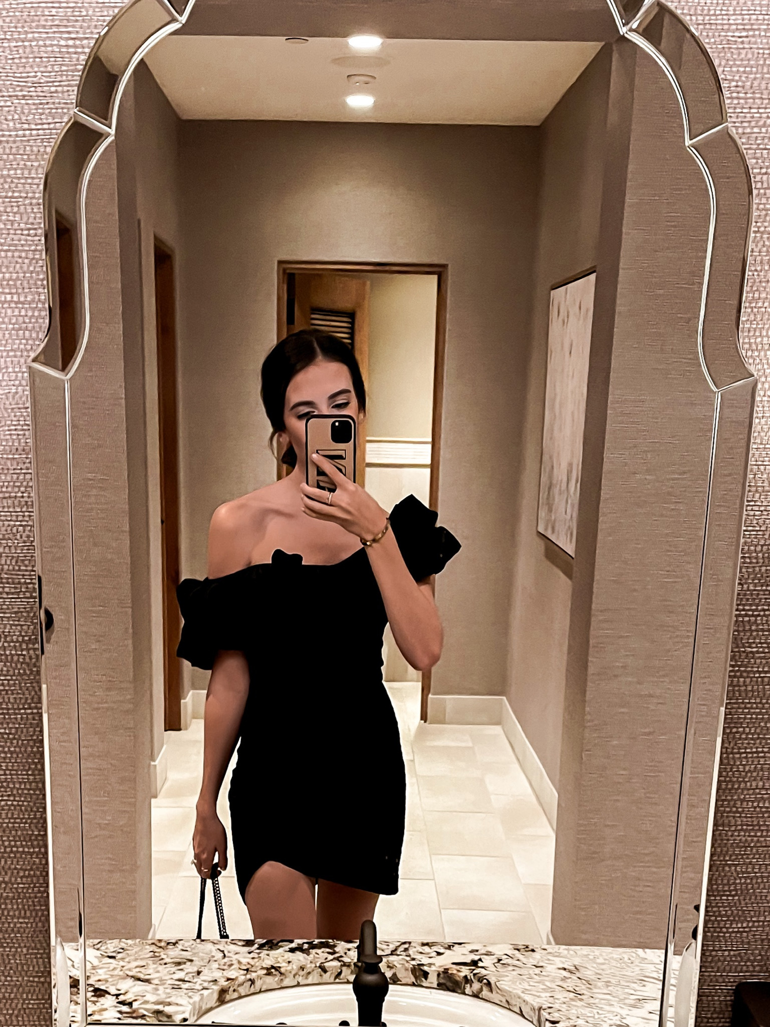 Wedding guest dress that wows 🖤✨ linked similar and more affordable options for y’all too! 

Off the shoulder ruffle dress, wedding guest dress, formal wedding dress, semi formal, cocktail dress 

#LTKunder100 #LTKwedding #LTKstyletip