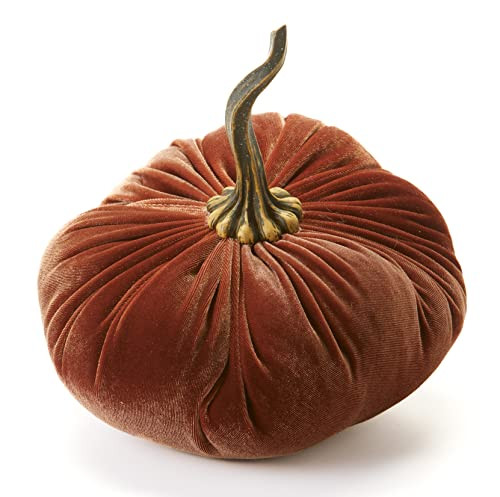 9 Inch Extra Large Velvet Pumpkin, Handmade Fall Home Decor, Fall Wedding Centerpiece, Rustic Hal... | Amazon (US)