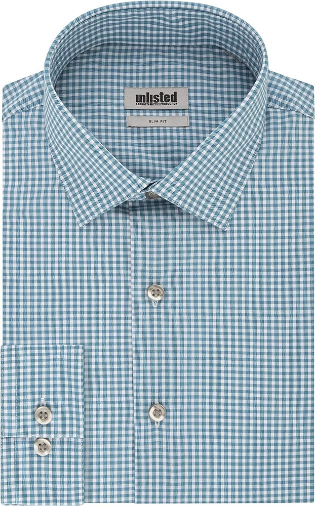 Kenneth Cole Unlisted Men's Slim Fit Checks and Stripes (Patterned) Dress Shirt - Amazon Exclusiv... | Amazon (US)