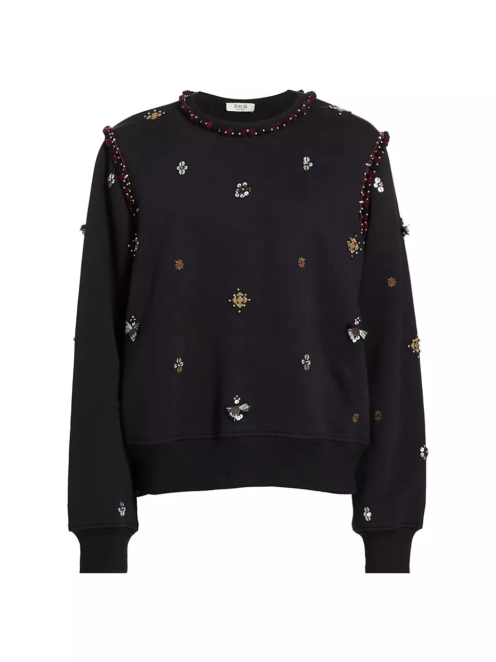 Sea Maja Cotton Sequined Sweatshirt | Saks Fifth Avenue
