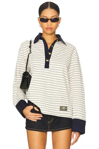 Single Piquet Jersey Polo in Egret | Revolve Clothing (Global)