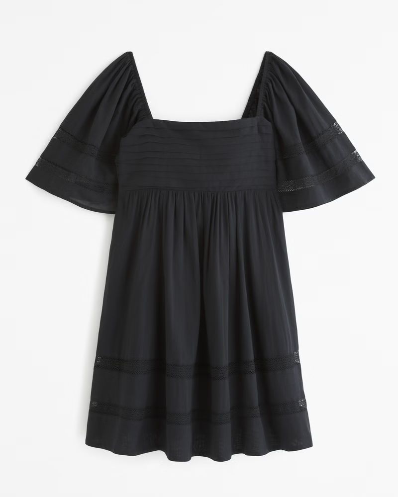 Emerson Lace-Trim Mini Dress | Abercrombie & Fitch (US)