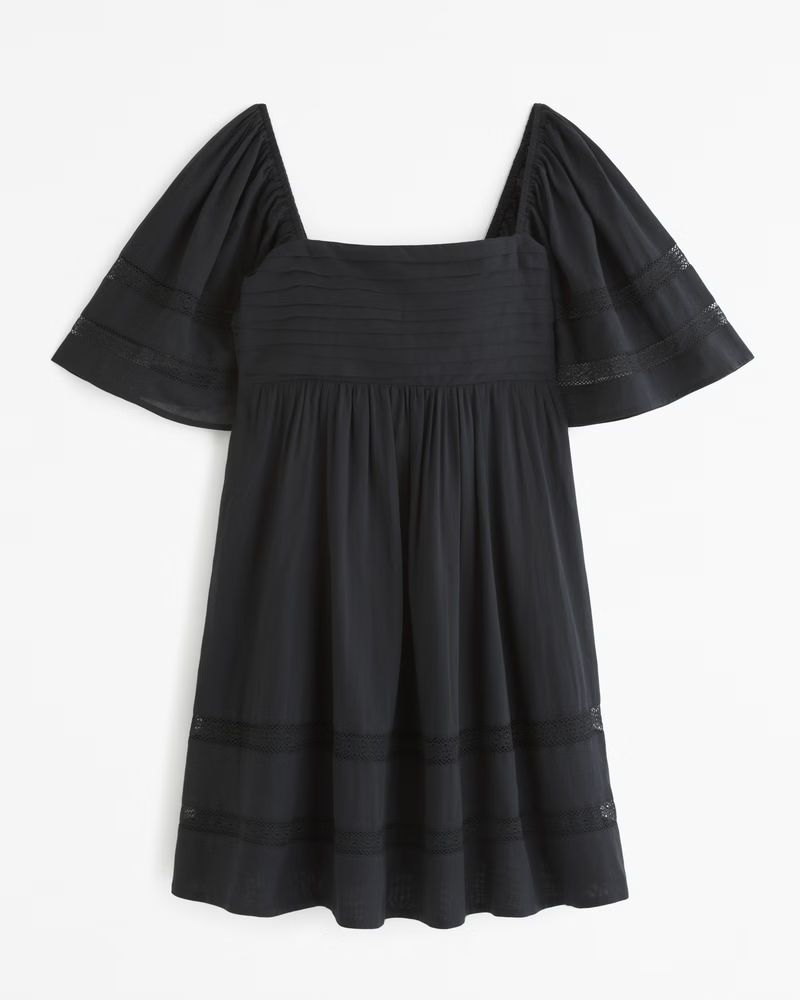 Women's Emerson Lace-Trim Mini Dress | Women's Dresses & Jumpsuits | Abercrombie.com | Abercrombie & Fitch (UK)